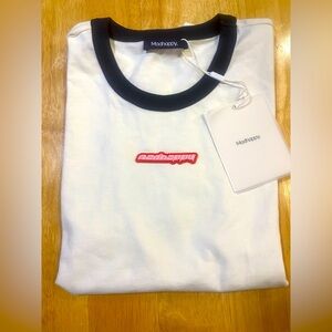 Madhappy White and Black Short Sleeve Tee